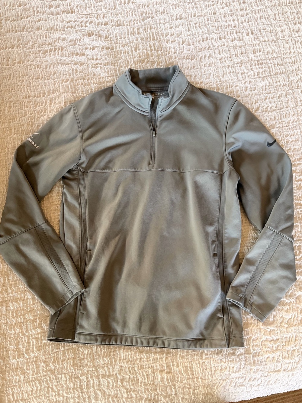 Nike Golf Men’s size small grey Quarter-Zip standard Therma-Fit jacket
